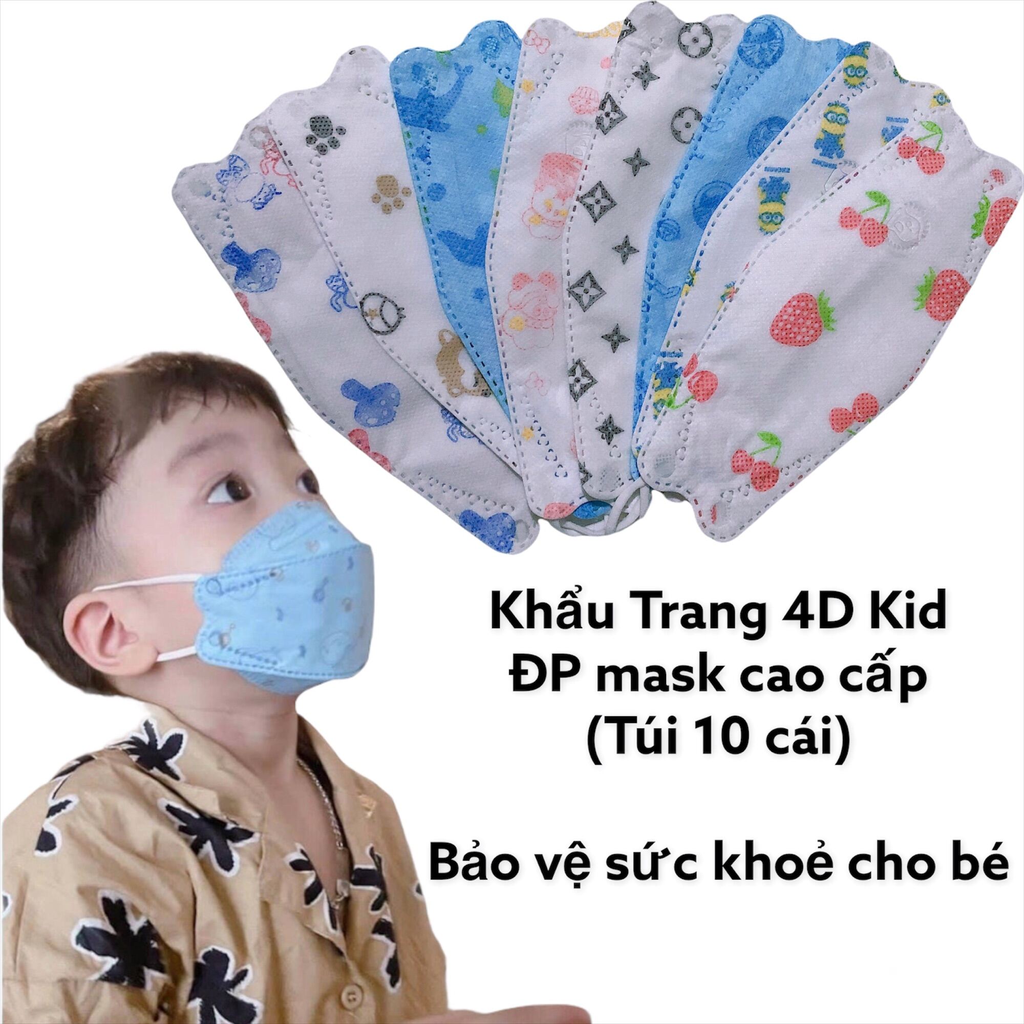 Khẩu trang cá 4d mask đủ màu kf94 hàn quốc