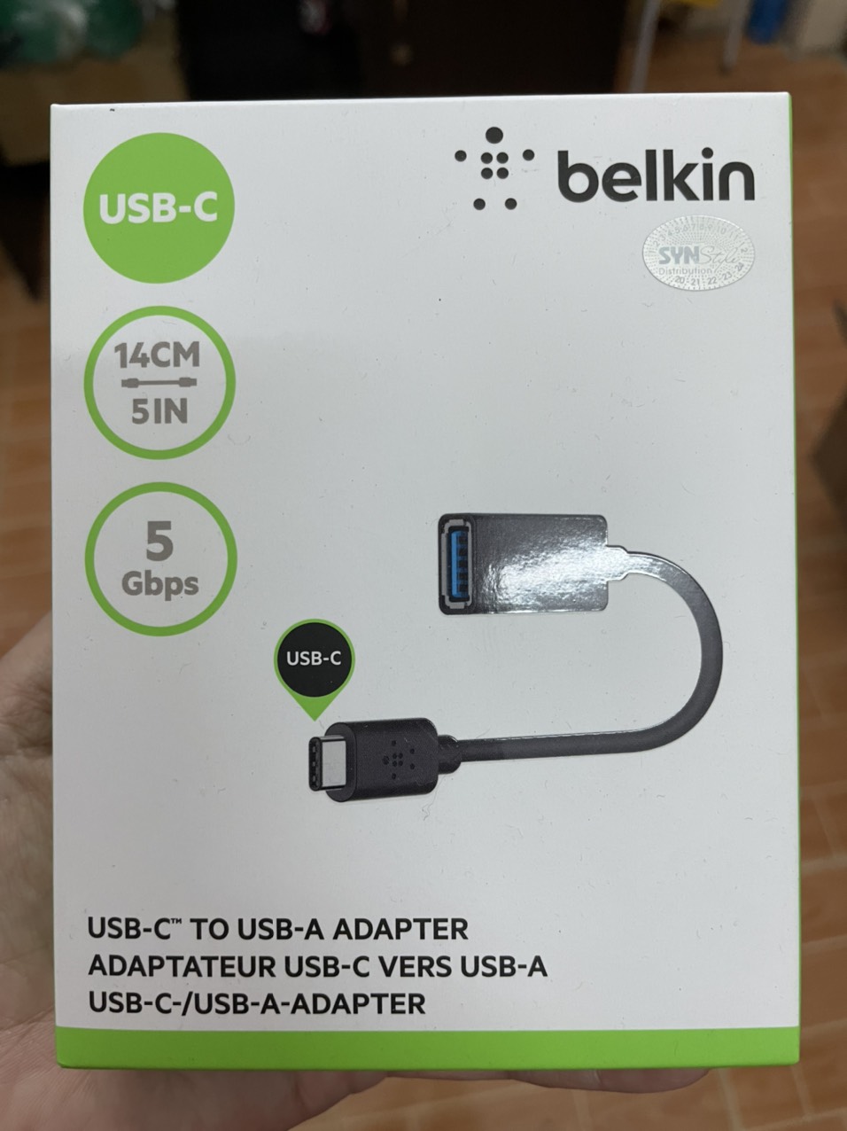Cáp chuyển belkin 3.0 usb-c to usb-a f2cu036bt- hàng chính hãng