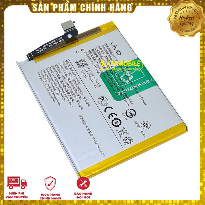 Pin vivo v9-y85-y85a-y85 dual sim-vivo z1 b-d9 1723 1726 3260mah zin + tặng siu dán pin + freeship