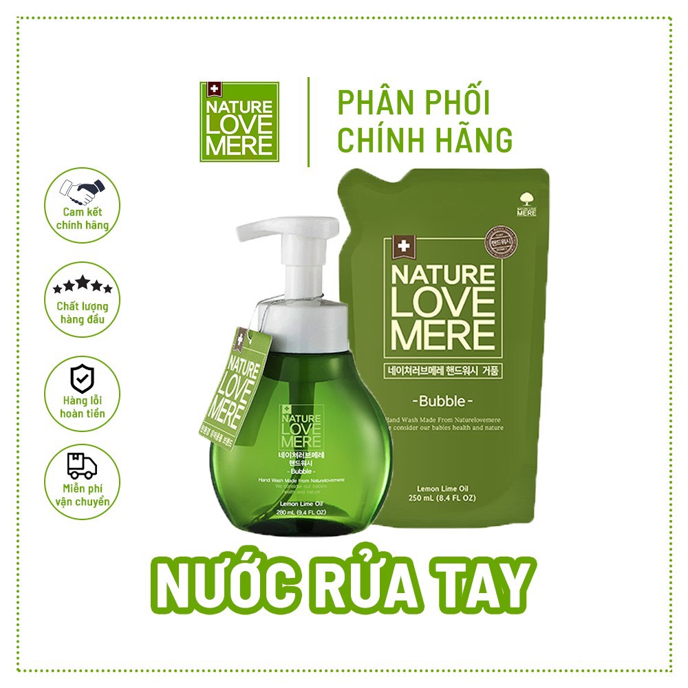 Nước rửa tay tạo bọt cao cấp nature love mere 280ml/250ml