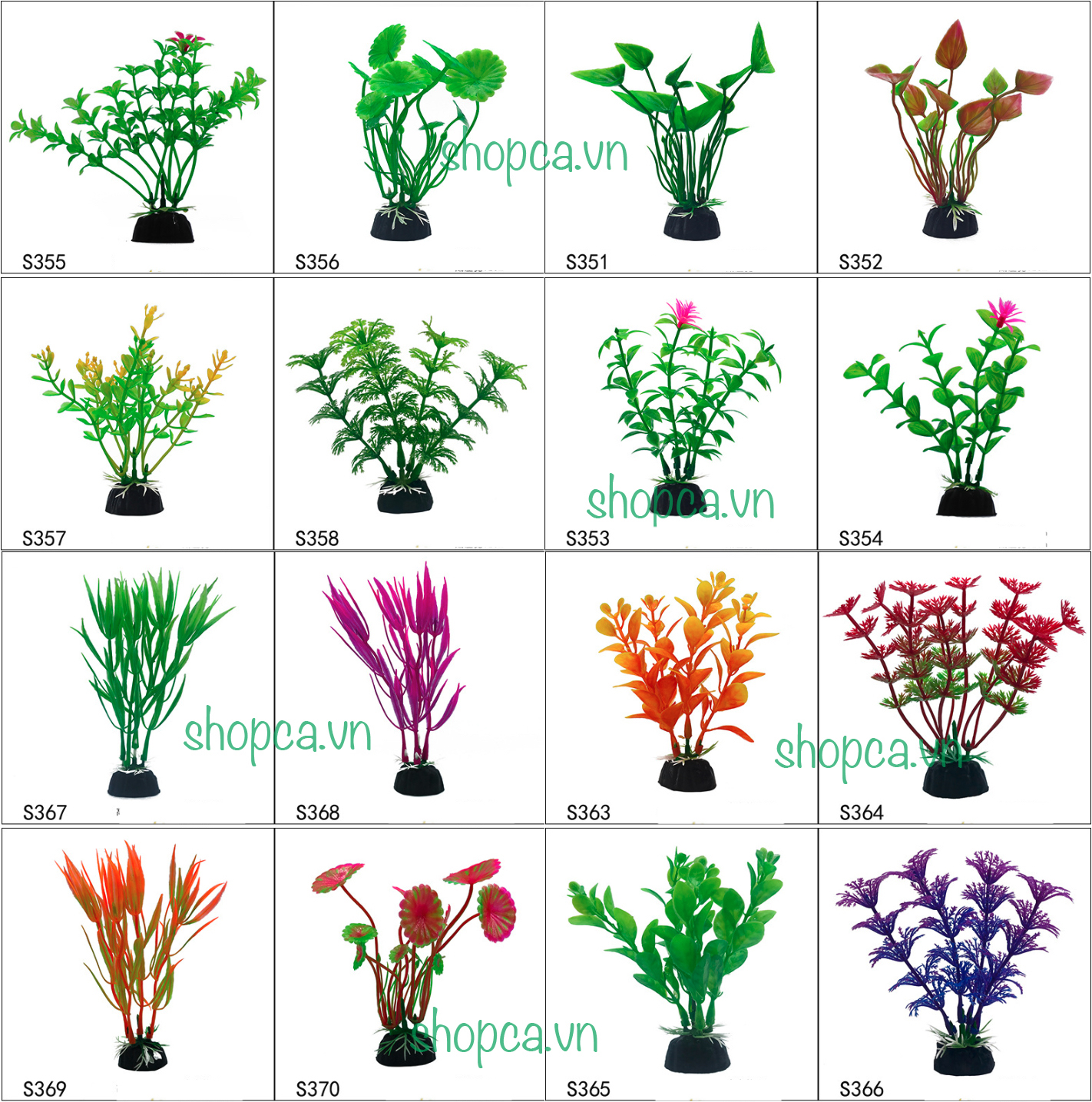 Cây thủy sinh giả 10cm, tiểu cảnh cây cảnh trang trí, mô hình cây thủy sinh nhựa bể cá cảnh, lũa giả thủy sinh hồ cá
