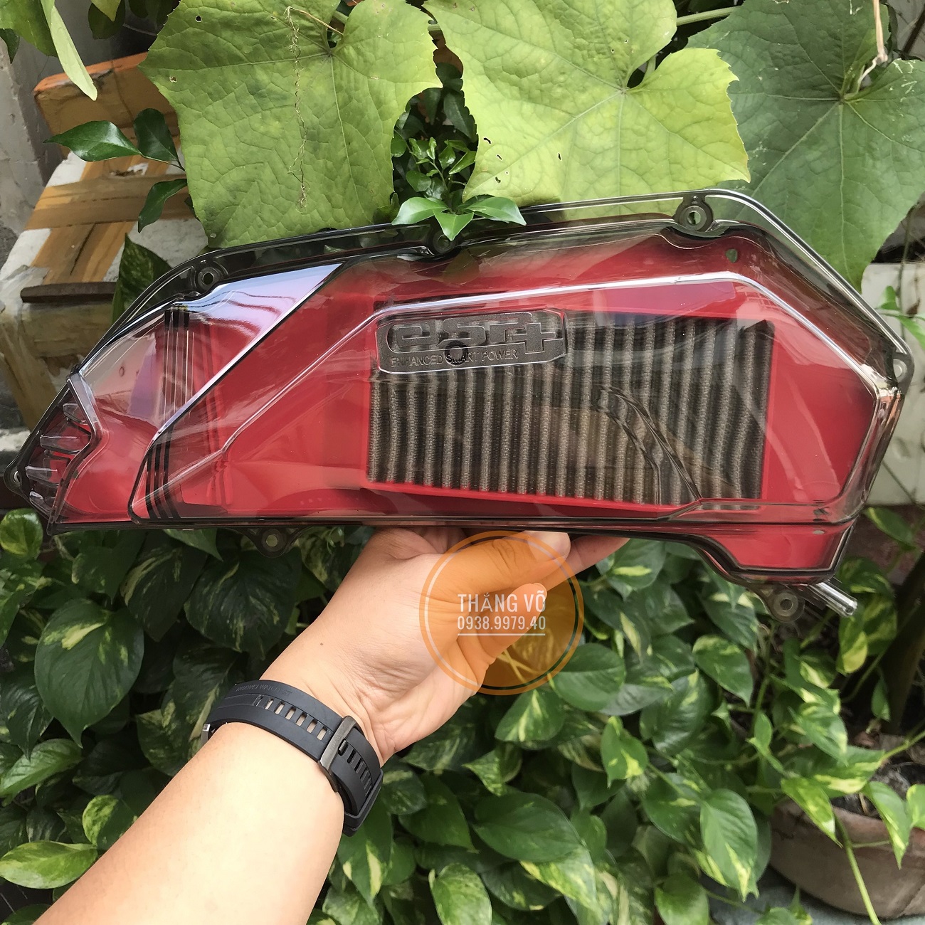 Lọc gió ab 160, ốp lọc gió ab 160 2022 trong suốt tặng kèm lọc gió đỏ phụ kiện ab 2022 đồ chơi ab 2022