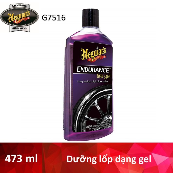 Meguiar's dưỡng lốp dạng gel - endurance tire gel g7516, 473 ml