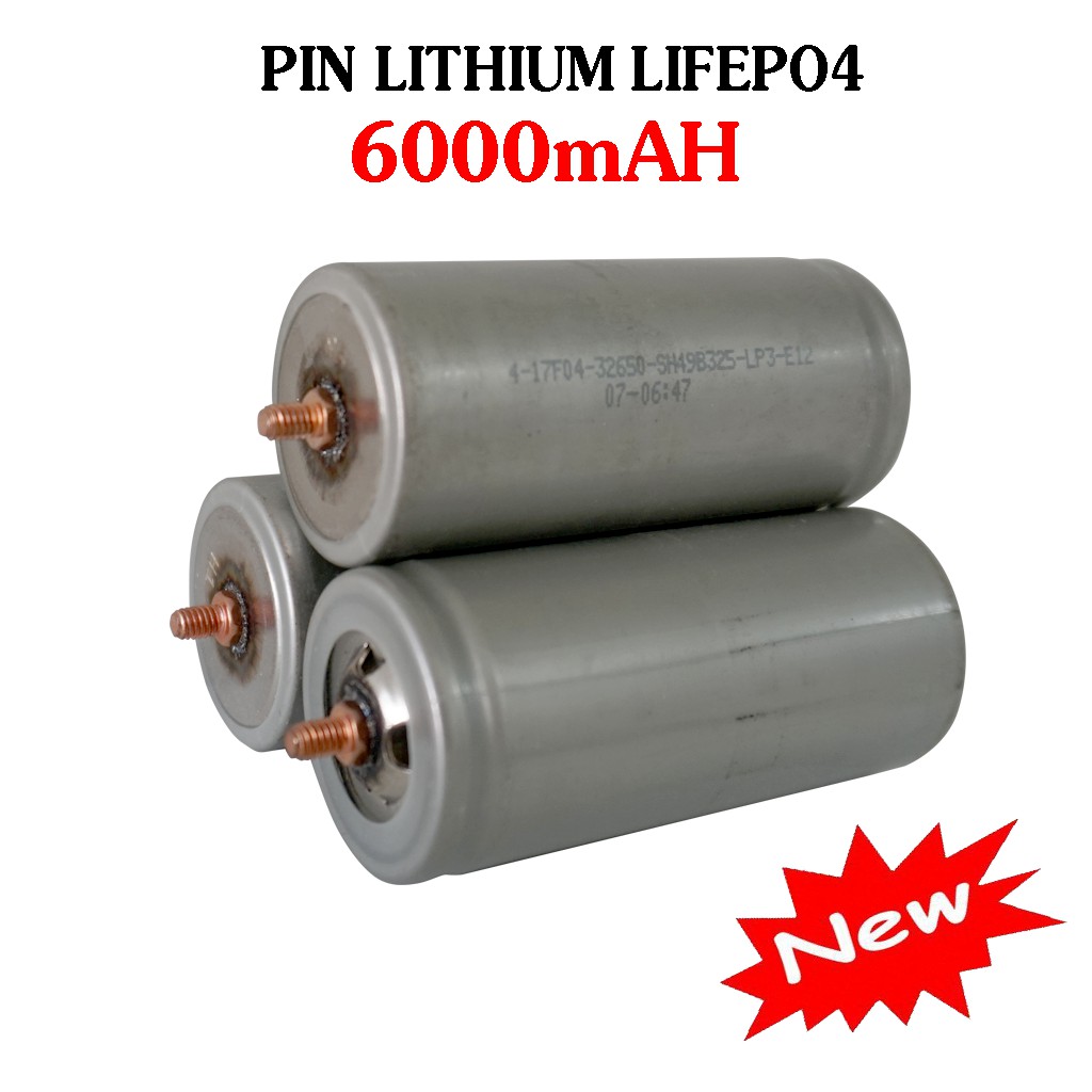 Pin sắt Lithium LifePO4 32650 dung lượng 6000mAh (đủ dung lượng)