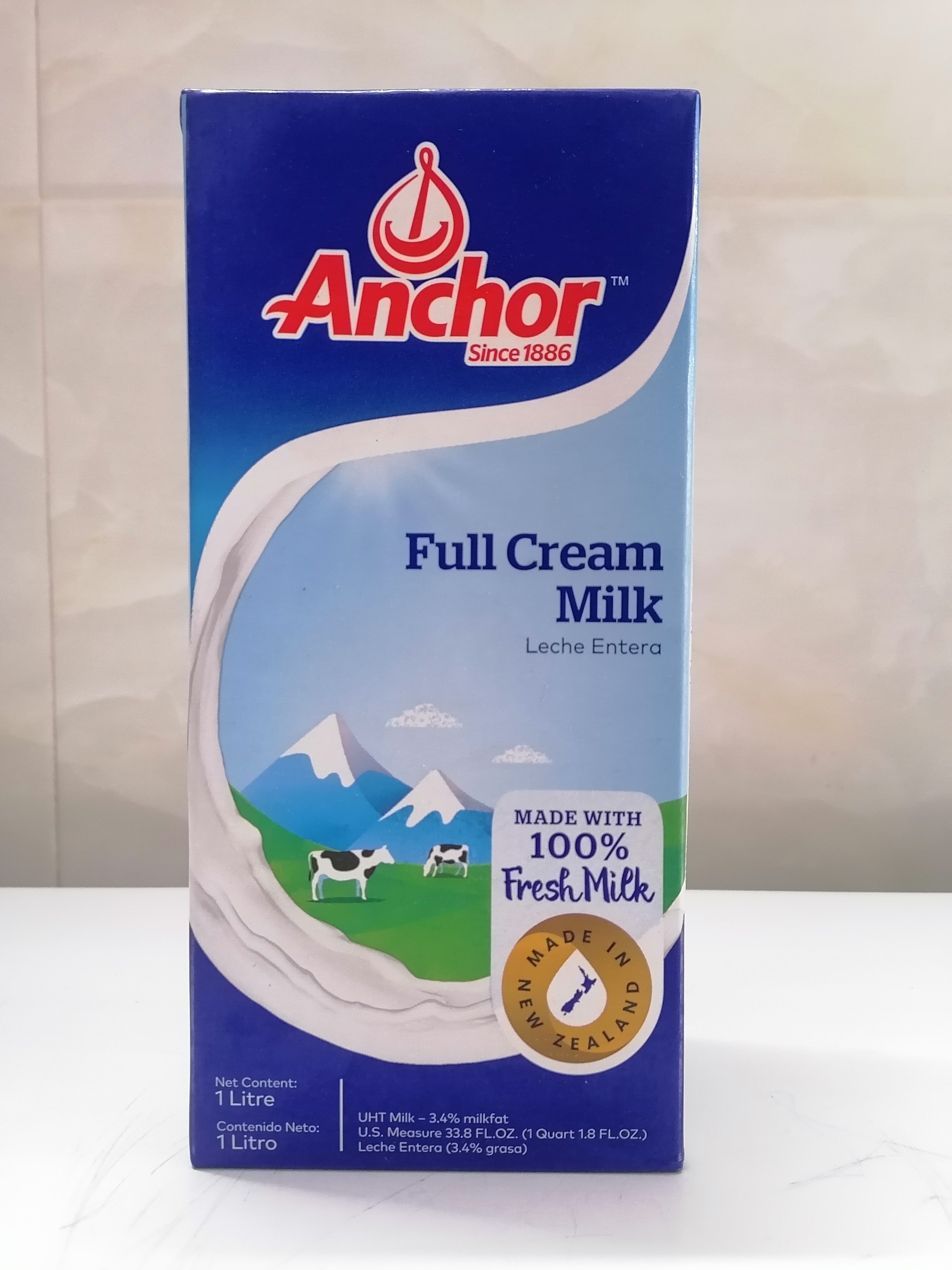 [Hộp 1 Lít – FULL CREAM] SỮA TƯƠI NGUYÊN KEM [New Zealand] ANCHOR UHT Milk (halal)