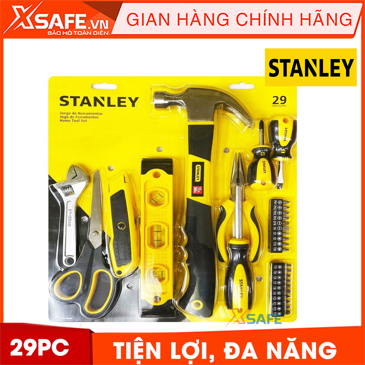 Túi dụng cụ bộ STANLEY STHT74980AR 29 chi tiết. Túi dụng cụ Stanley đa năng có nhiều dụng cụ cầm tay, dụng cụ cứng cáp, không gỉ và cực kì tiện lợ