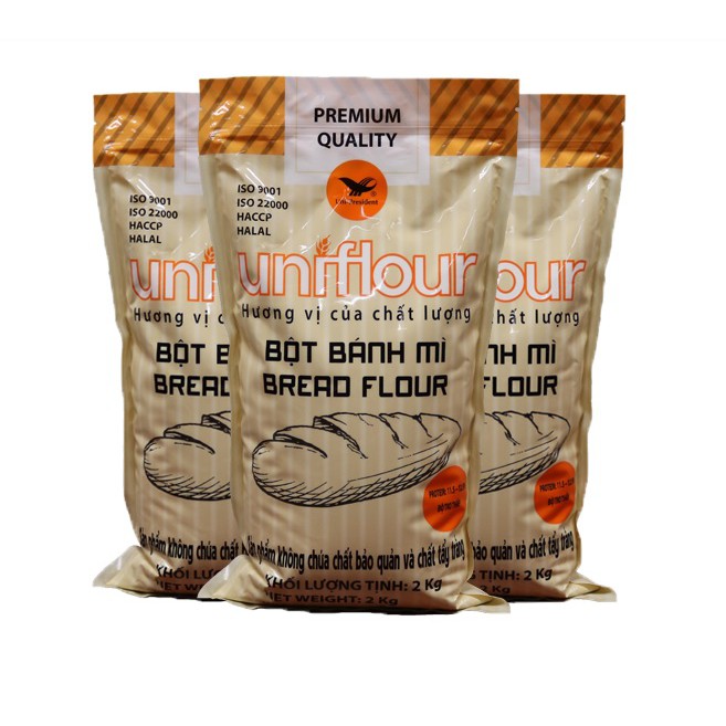 Thùng 10b*20kg bột bánh mì bread flour uniflour 2kg - bột mì/ bột bánh mì ngon số 1 việt nam