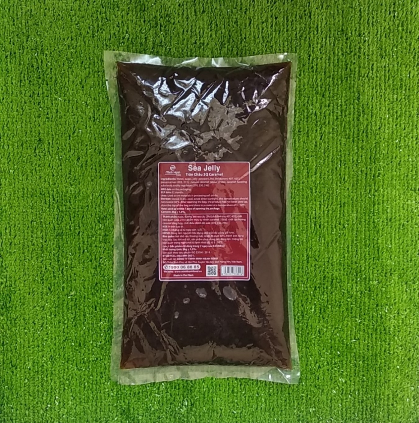 Trân Châu 3Q Jelly Caramel 2 kg / Thạch 3Q Caramel Sea Jelly Đường Đen (ngon, dai giòn sần sật - dùng trực tiếp mà không cần nấu hay chế biến khác)