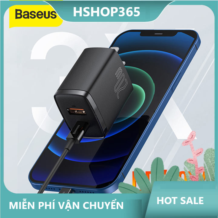 Sạc nhanh Baseus Baseus Compact Quick Charger 20W 20w hshop365 abshop365 abshop hshop