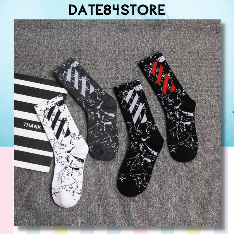 Tất vớ nam nữ cổ cao nhiều màu Off White Date84Store