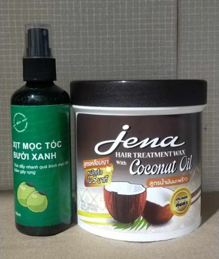 [tặng xịt bưởi] Mua Ủ tóc dừa Thái Lan tặng chai xịt mọc tóc bưởi xanh