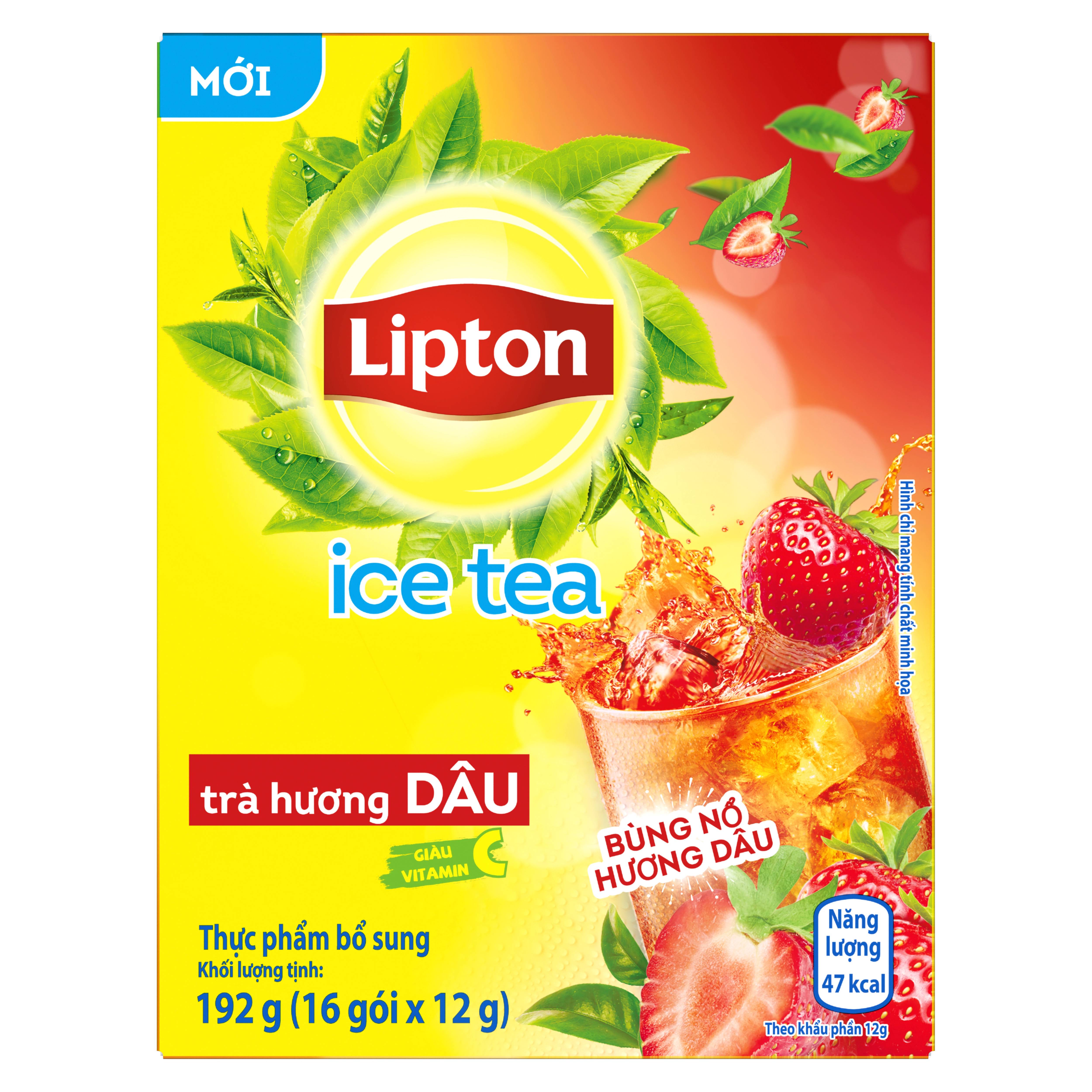 Trà Lipton Ice Tea Vị Dâu 16gói x 12gram/hộp