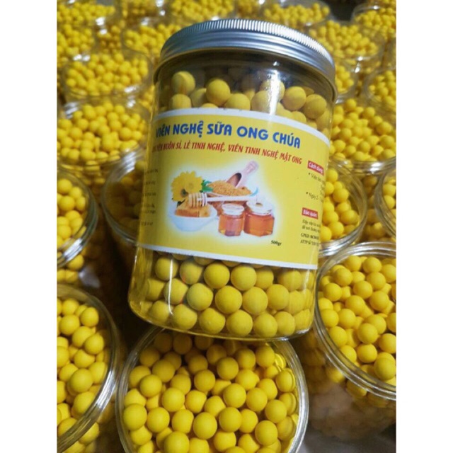 Viên Tinh Bột Nghệ Sữa Ong Chúa Cao Cấp (500gr) viên nghệ sữa ong chúa