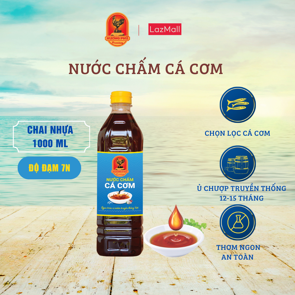 Nước chấm cá cơm hương phú 7 độ đạm 1000ml
