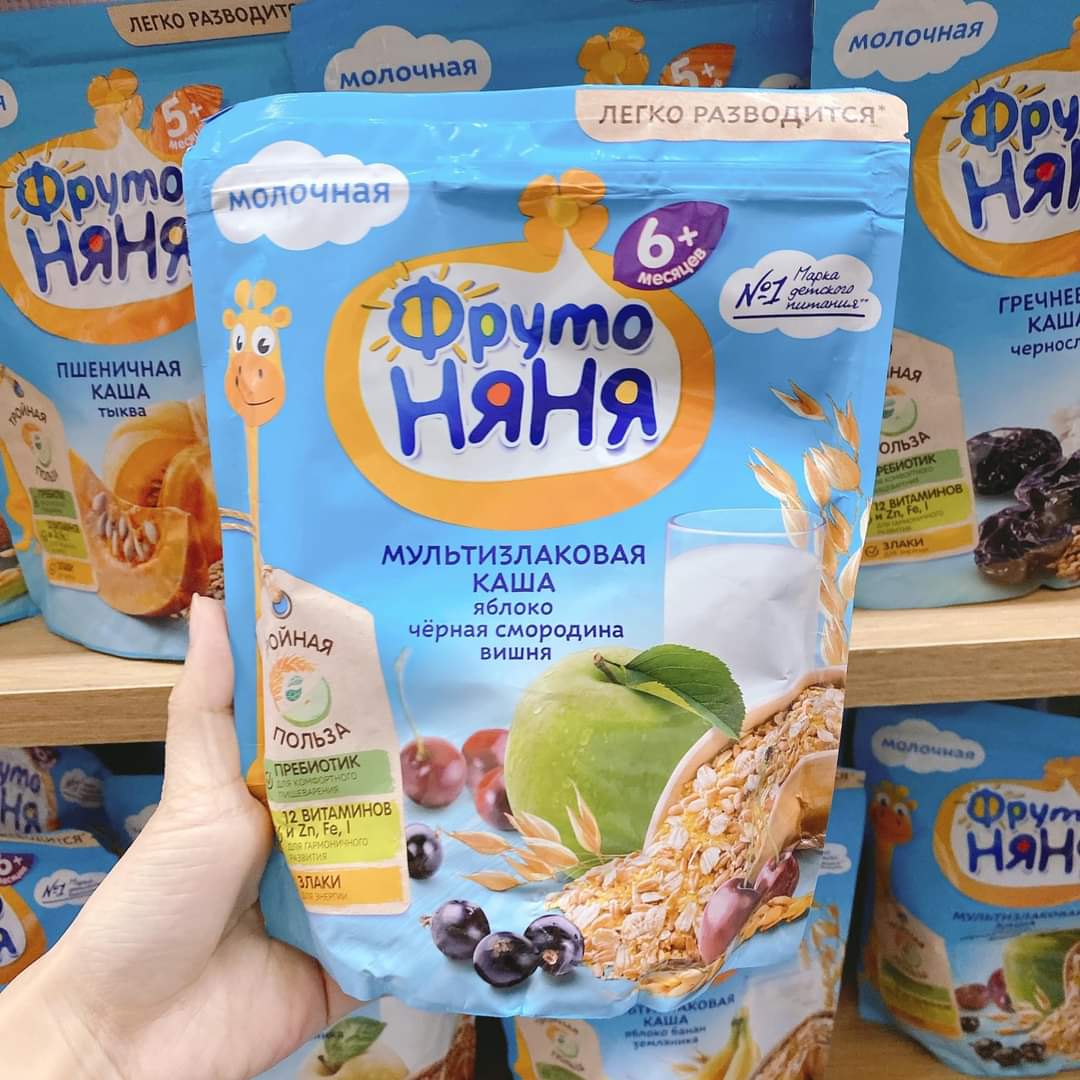 Bột ăn dặm Fruto Nga gói 200g 5m/6m đủ vị