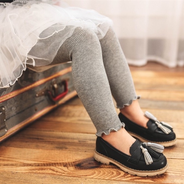 Freeship - quần legging len tăm dễ thương bé gái