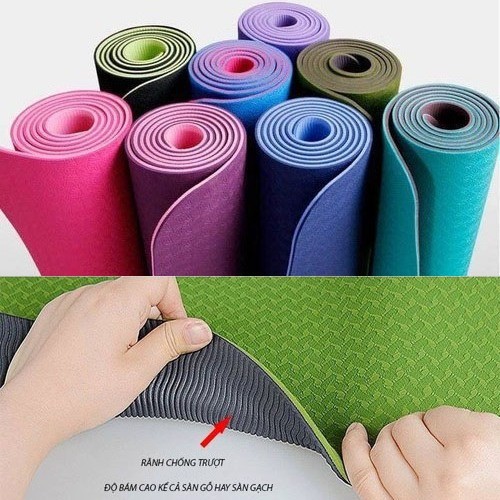 Thảm tập Yoga TPE 2 lớp ECOFRIENDLY 6mm  - Được chọn màu
