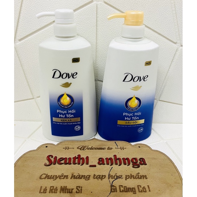 Dầu gội-xả dove 640g/610g mới