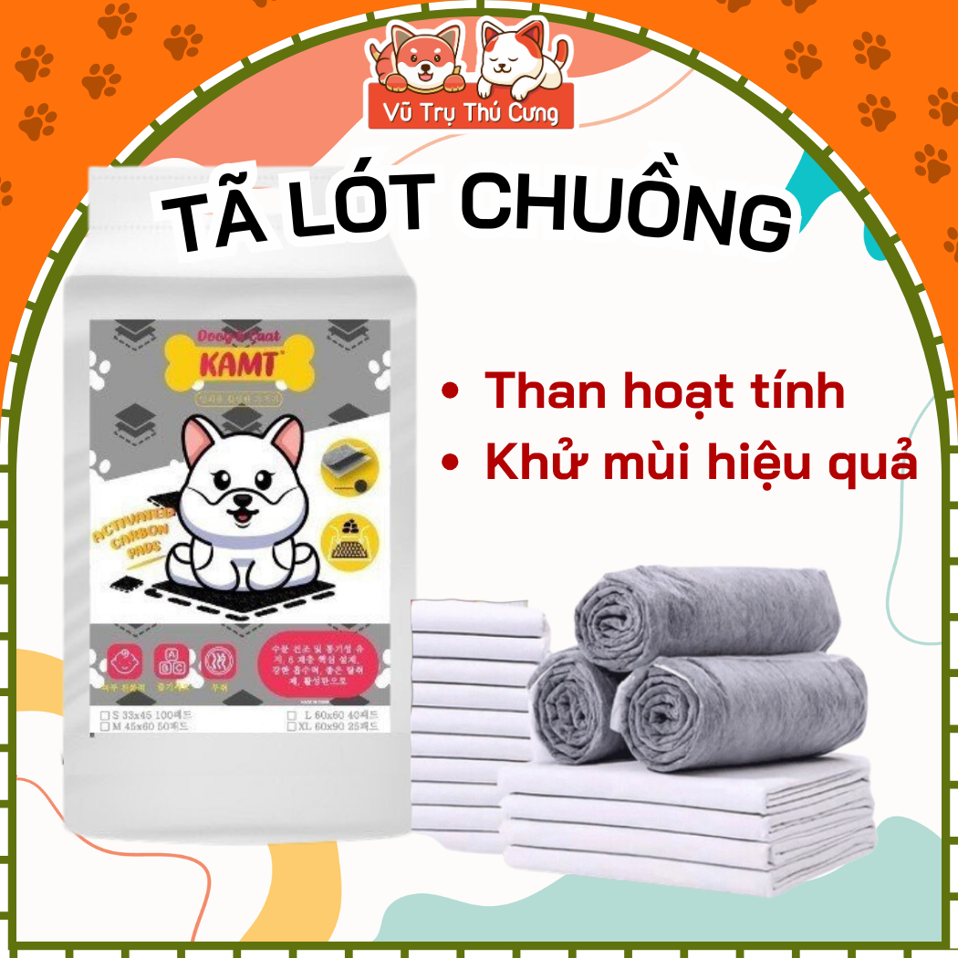 Miếng tã lót cho chó, tả lót chuồng vệ sinh cho chó mèo DOOG & CAAT 88 - Than hoạt tính khử mùi và thấm hút tốt