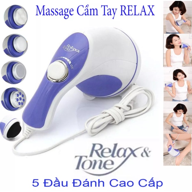 Máy massage cầm tay relax tone 5 đầu massage model 116 giúp thư giãn, máy massage bụng cầm tay relax & spin tone giúp giảm đau mỏi cơ bắp, giảm mỡ thừa hiệu quả, làm thon gọn cơ thể , giảm đau nhức ngủ ngon...