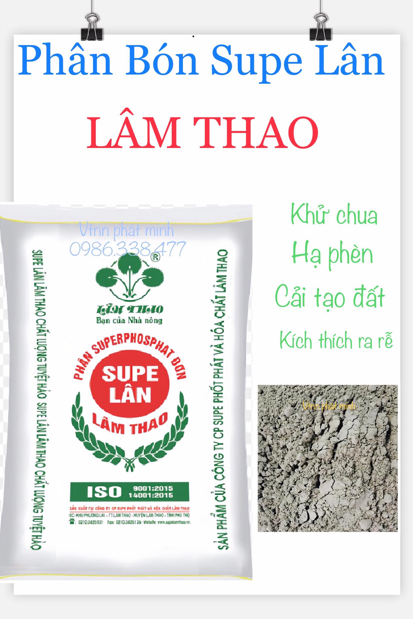 Phân Super Lân Lâm Thao , Siêu Lân giúp cải tạo đất, ra rễ mạnh