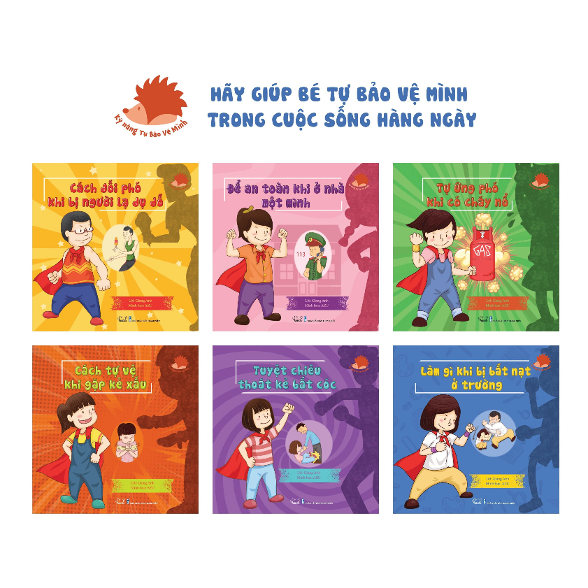 Sách cho bé, truyện tranh cho bé - kĩ năng tự bảo vệ mình - bộ 6 cuốn cho bé 2-12 tuổi - phúc minh books