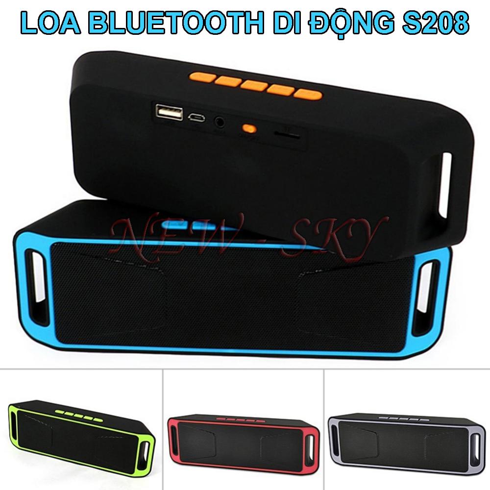 Loa máy tính bluetooth Loa nge nhac bluetooth - Loa bluetooth Loa Bluetooth Di Động Nghe Hay S208 - Kiểu dáng thời trang nghe nhạc hay Mẫu 89 - Bh uy tín 1 đổi 1