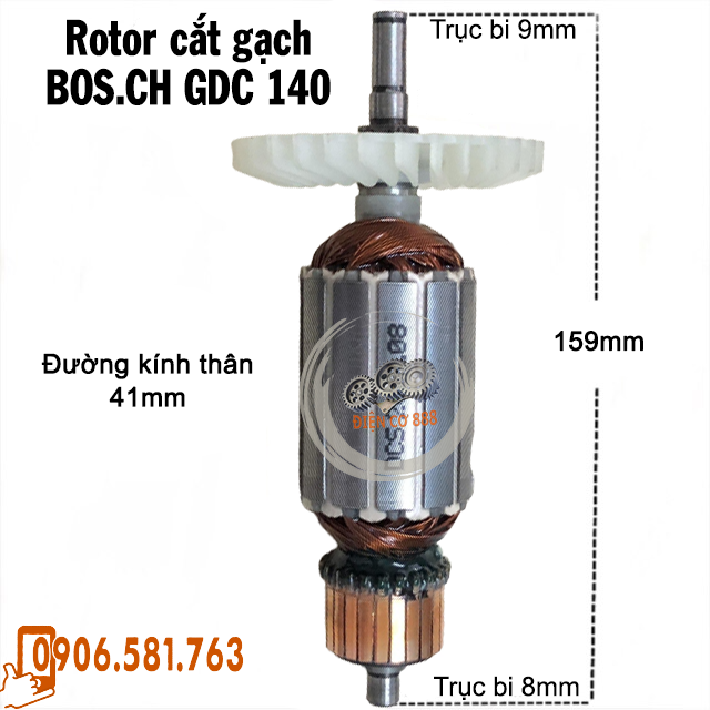 Rotor cắt gạch BOSCH GDC 140 220V - Tặng chổi than
