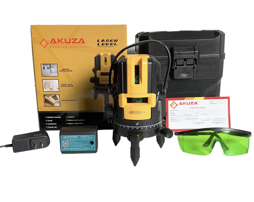 MÁY LAZE CÂN BẰNG BẮN CỐT 5 TIA XANH AKUZA V HÀNG CAO CẤP SIÊU SÁNG +Bảo hành 12 tháng