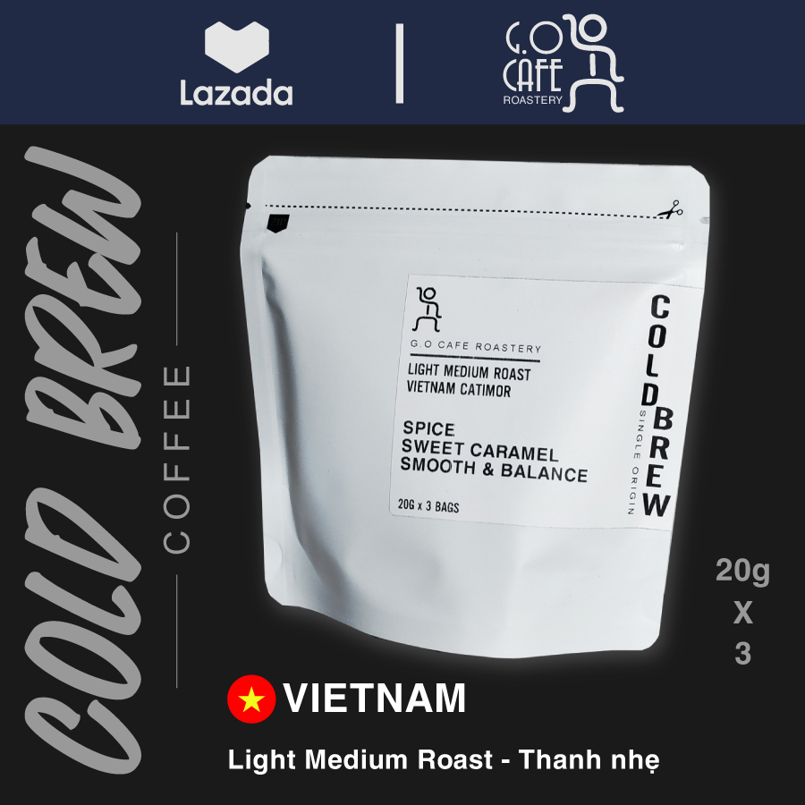 COLD BREW 60g VIETNAM CATIMOR cold brew coffee, 3 bags x 20g