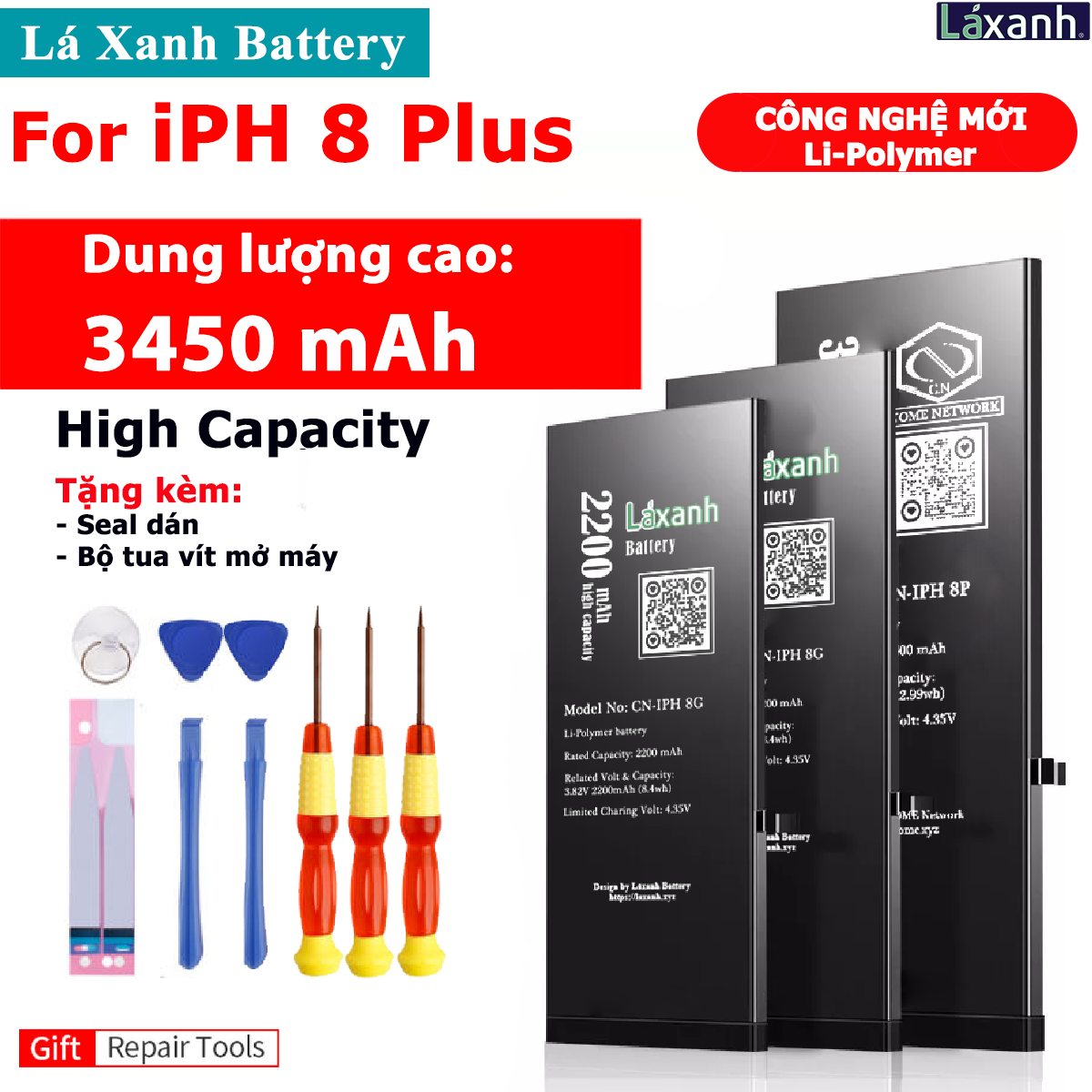 Pin iPh 8 8p 8 Plus dung lượng cao siêu trâu IC zin hãng + tặng kèm công cụ mở máy + seal dán, pin ip sieu trau ip 8 ip8 ip8p ip 8 Plus ip 8p ip8 ip8g ip8p ip8plus dung luong cao sieu cao sieu trau