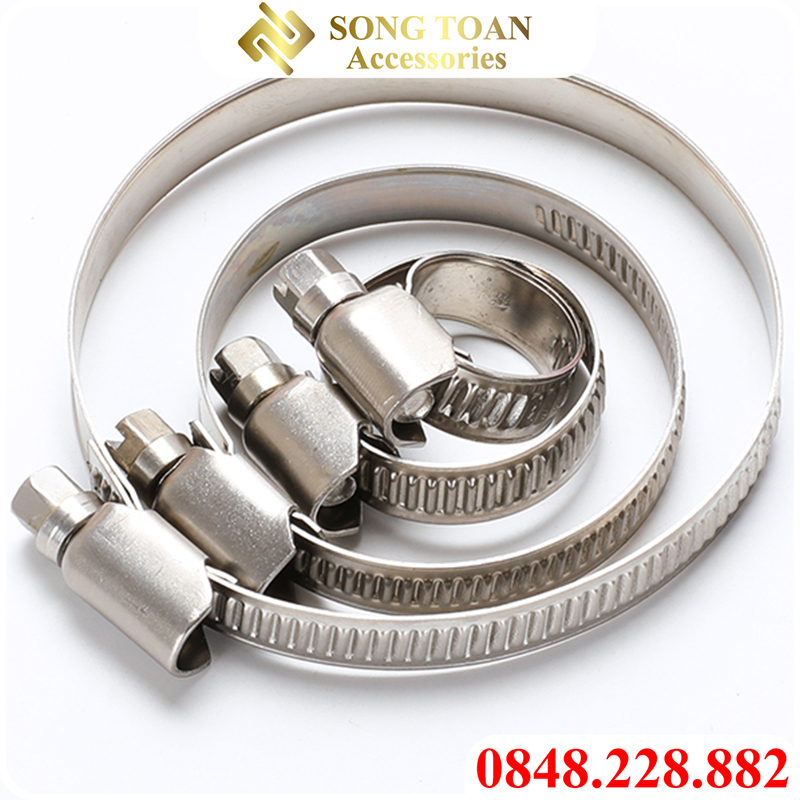 Cổ dê vặn vít inox 304 siết ống - siêu bền