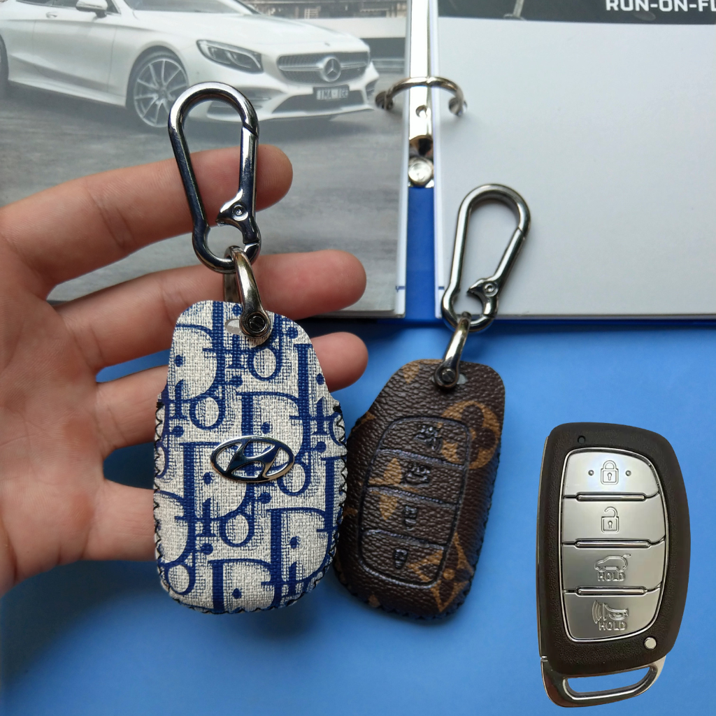 Bao da chìa khóa creta.bọc chìa khóa hyundai creta không dây (HB 3 móc D)