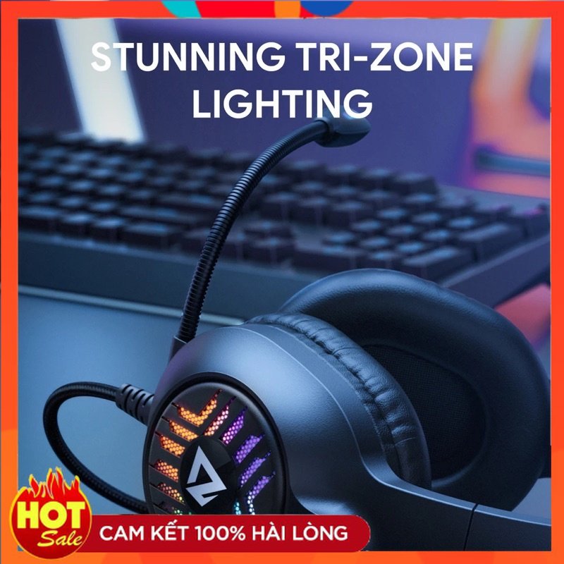 Tai Nghe Gaming VSP GH X1 LED RGB Hệ thống Led 7 màu tự biến đổi, âm thanh cực chất, thiết kề đẹp ôm trọn đầu- TOP SỈ SG