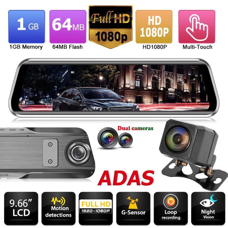 Camera hành trình Anytek T900+ Cảm ứng đa điểm tích hợp chuẩn IPS hình ảnh toàn bộ gương