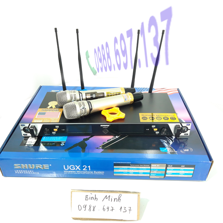 [chính hiệu] micro karaoke không dây SHURE UGX 21 - UGX21 tự ngắt mic