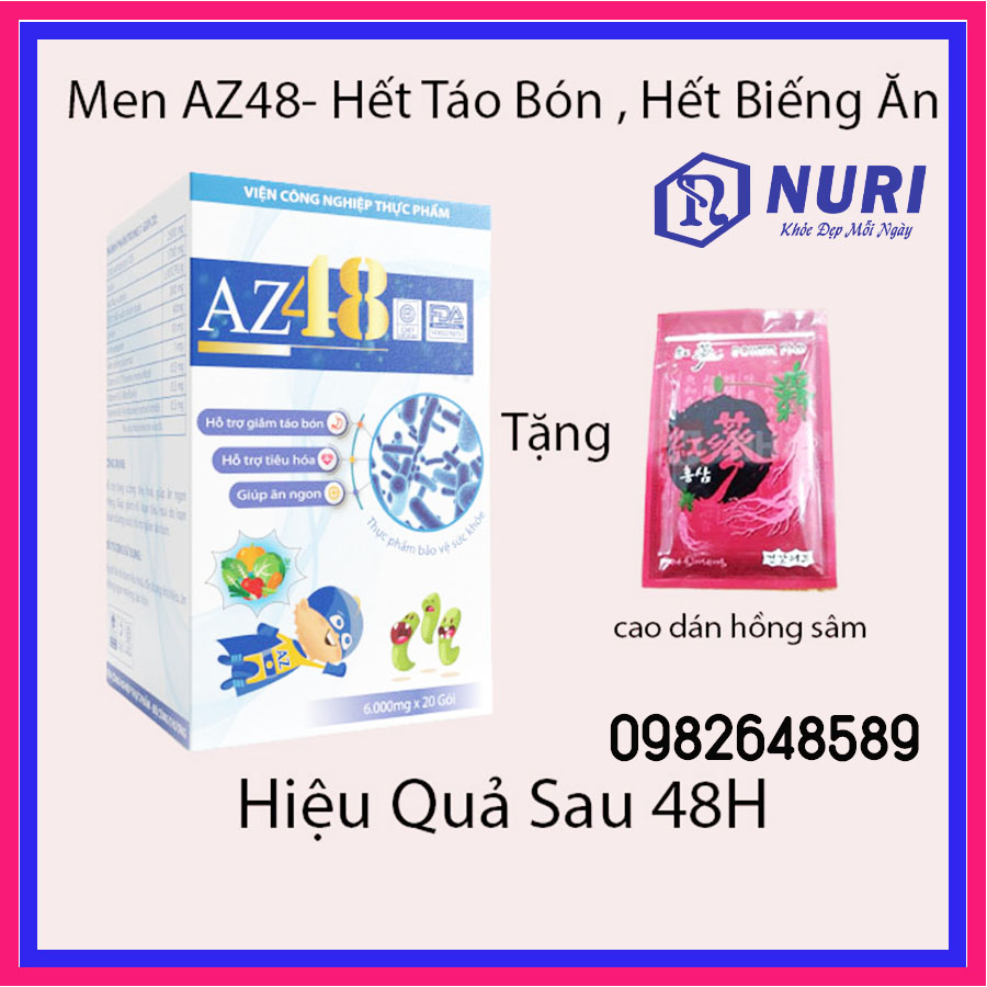 Mua 1 tặng 1] men tiêu hóa az48- hết táo bón hết biếng ăn , ăn ngủ ngon