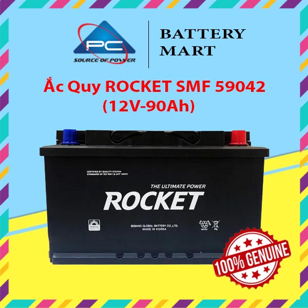 Bình ắc quy12v-90ah, ắc quy rocket smf 59042