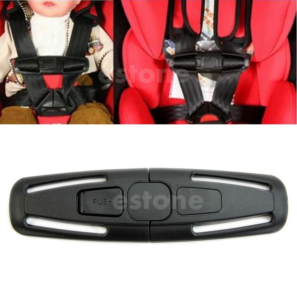 2 bền màu đen xe em bé an toàn dây đeo dây đai khai thác ngực trẻ em Clip
