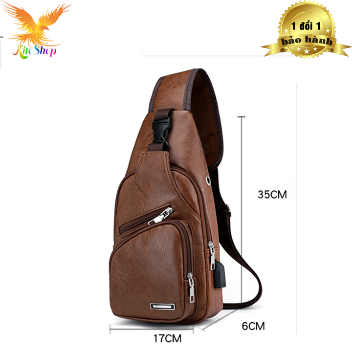 Túi đeo chéo nam da cao cấp, có lỗ nhét tai nghe , thiết kế nhiêu ngăn tiện dụng-túi da cao cấp Hàn Quốc
