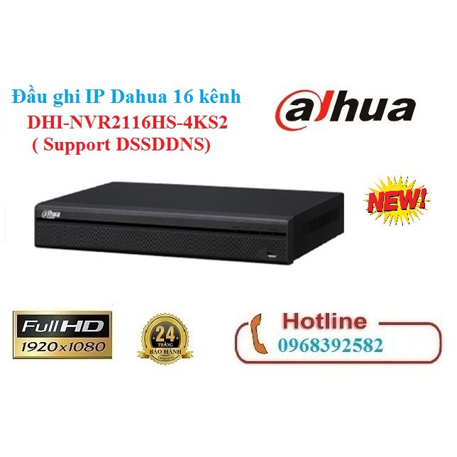 Đầu ghi ip dahua 16 kênh - dhi-nvr2116hs-4ks2