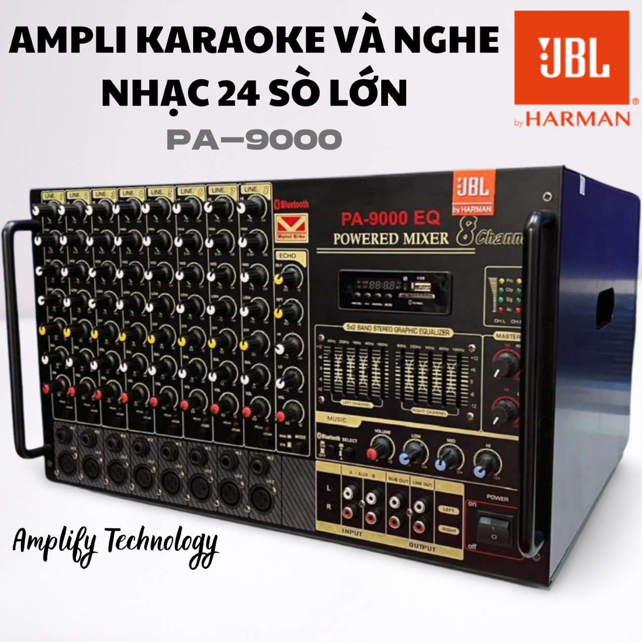 AMPLI KARAOKE VÀ NGHE NHẠC 24 SÒ LỚN PA-9000 QUÁN BAR, PHÒNG TRÀ, SỰ KIỆN, QUÁN CAFE
