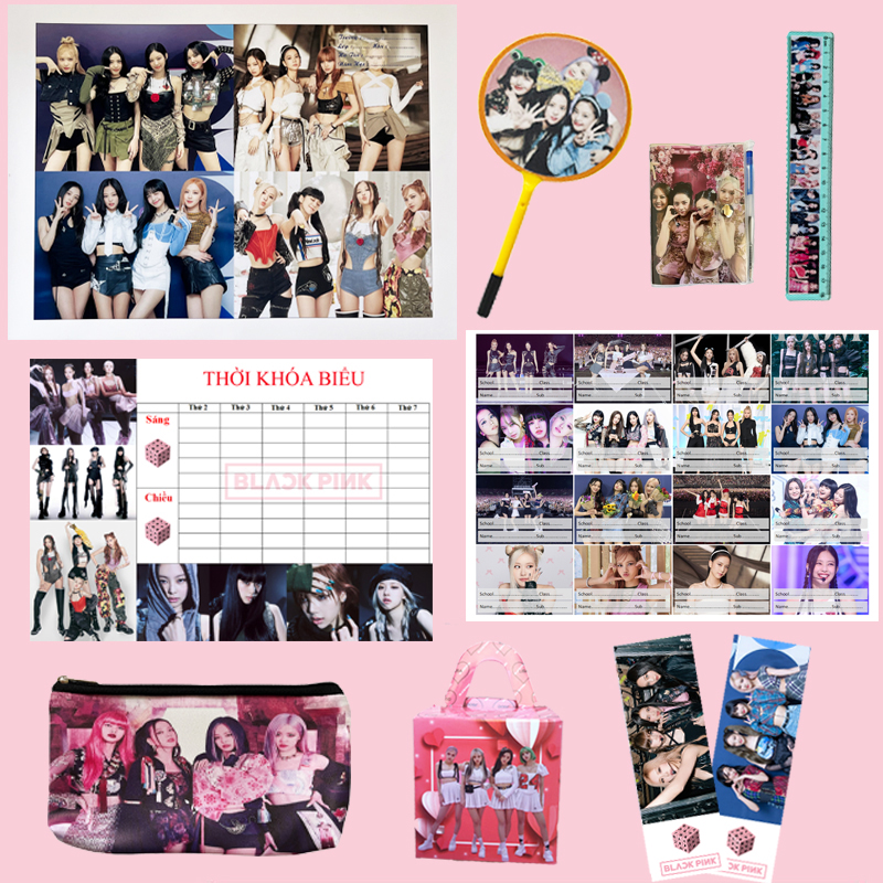 Combo 9 món đồ dùng học tập Blackpink