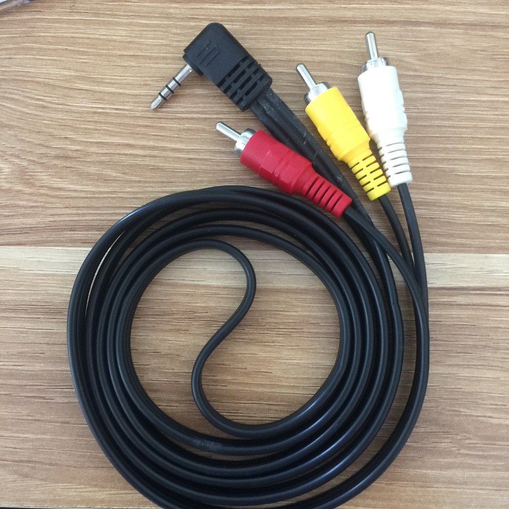 Dây av 3.5 ra 3 đầu hoa sen dùng cho tv cổng av