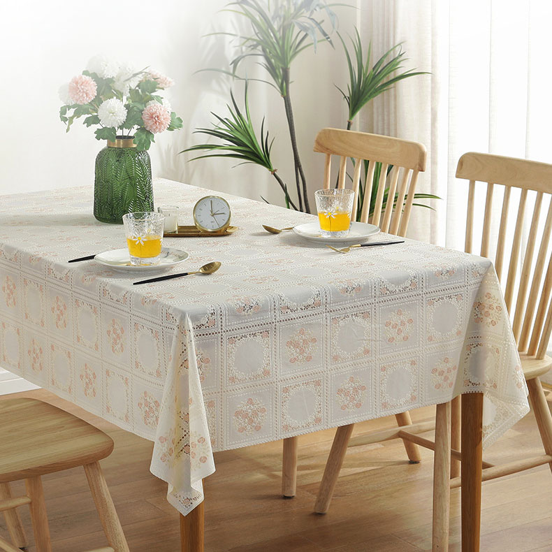 Khăn Trải Bàn PVC Cao Cấp Decor Bàn Ăn, Bàn Trà, Bàn Tiệc Họa Tiết Hoa Chống Thấm, Dễ Lau Chùi KTB03