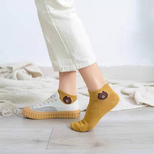 Combo 5 đôi vớ tất gấu brown đủ màu xinh xắn loại 1 vtg222