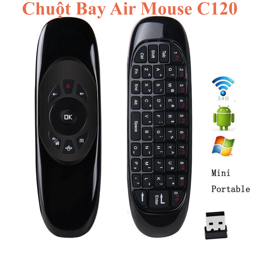 Remote Điều Khiển Đa Năng Chuột Bay Air Mouse C120 - Điều khiển chuột bay tìm kiếm giọng nói Remote Mouse Air C120 siêu nhạy