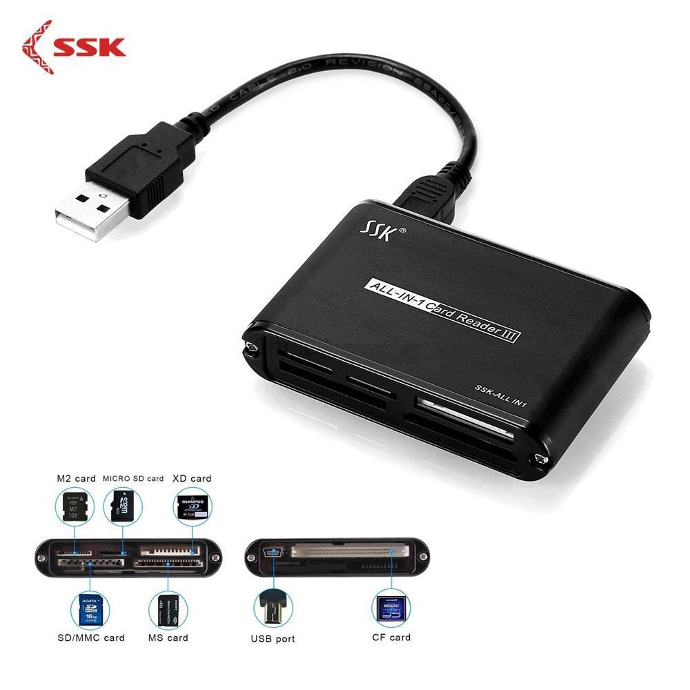 Đầu đọc thẻ nhớ ssk all-in-1 scrm025 mẫu mới nhất