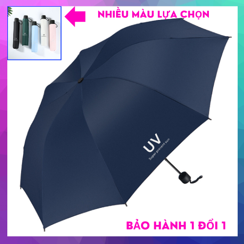 Ô Dù Che Mưa Đi Nắng Cao Cấp Gấp Gọn Chống Tia UV Chất Liệu Vải Dù Chống Nhăn, Ô Dù Chống Tia UV Gấp