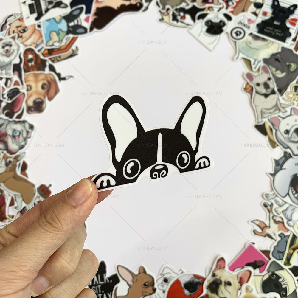 [Dog Stickers] Hình Dán Chủ Đề Chó, Cún Cưng Decal PVC Chất Lượng Cao Chống Nước  Sticker Việt Nam
